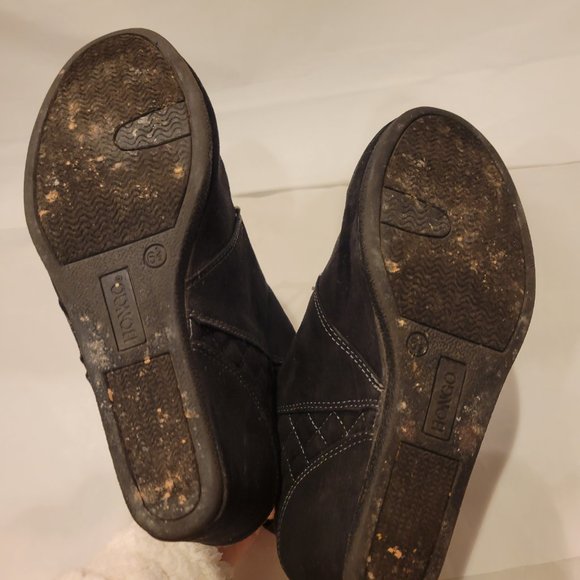 ✨💕Bongo Kedzie Black Faux Suede Ankle Boots Booties Zipper Side 6.5 - Picture 8 of 9